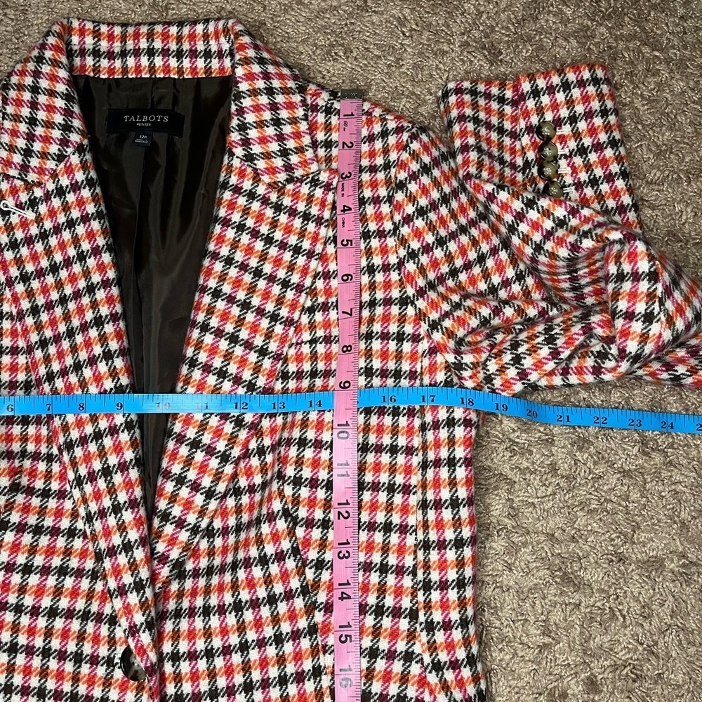 Talbot’s Classic Wool Shetland Blazer Size 12P - Picture 10 of 13